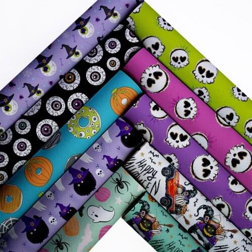 Snythetic Leather Sheets Printed Faux Leather Fabric for DIY Hair Bow Material L18427
