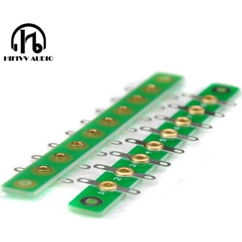 Copper rivet silver plated solder joint PCB shelf 8P 8 position DIY electronic tube power amplifier accessories
