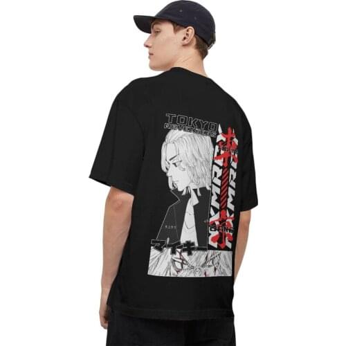 Fashion Tokyo Revengers Mikey T Shirts Men Short Sleeved Anime Manga Manjiro Sano T-shirts Streetwear Tee Pure Cotton Tshirts