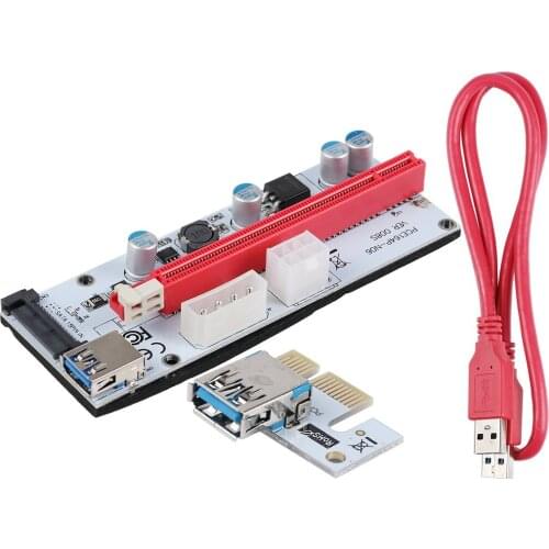 VER009S Plus PCI-E Riser Card 009S PCIE 1X To 16X Extender 4Pin Power USB 3.0 Cable For Graphics Card For Graphics Video