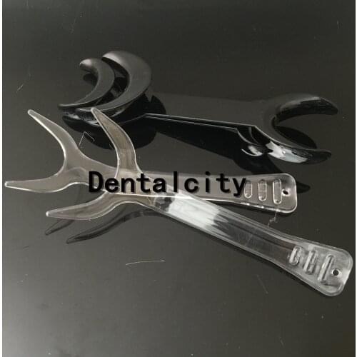 Great 4Pcs/set 2pcs Black Dental Double-headed T-Shape Retractor +2pcs Orthodontic Intraoral Cheek Lip Opener for Photography
