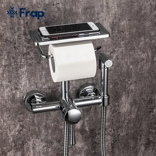 Frap bidet faucet brass and quartz bidets toilet faucet multifunctional bidet toilet chrome water taps for bathroom F7515