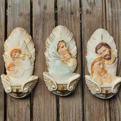 Holy Family Catholic Church three infants Lady Church of Christmas manger group gift ornaments
