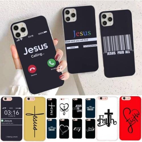 YNDFCNB Faith Christian Religious Jesus Luxury Unique Phone Cover for iPhone 11 12 pro XS MAX 8 7 6 6S Plus X 5S SE 2020 XR case