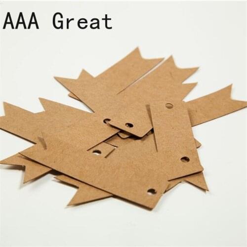 100Pcs/Lot Kraft Paper Wedding Tags Card Blank Favor Gift Tag DIY Tag Price Label Birthday Package Hole Party Wholesale 6x2cm