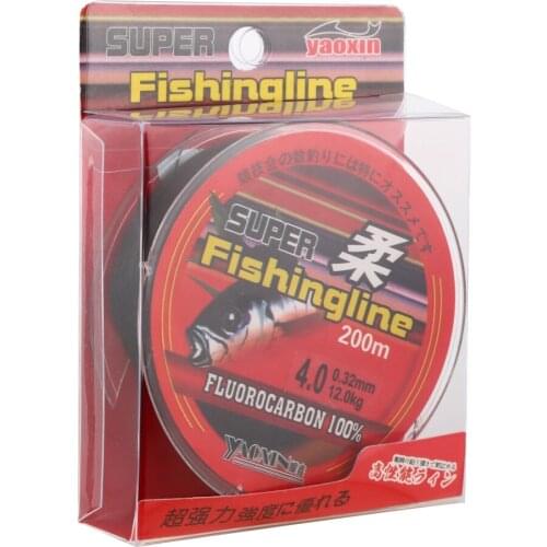 200M Outdoor Fishing Line Strong Pull Fluorocarbon Coated Monofilament Fishing Leader Line Wear-resistant Carp Newest