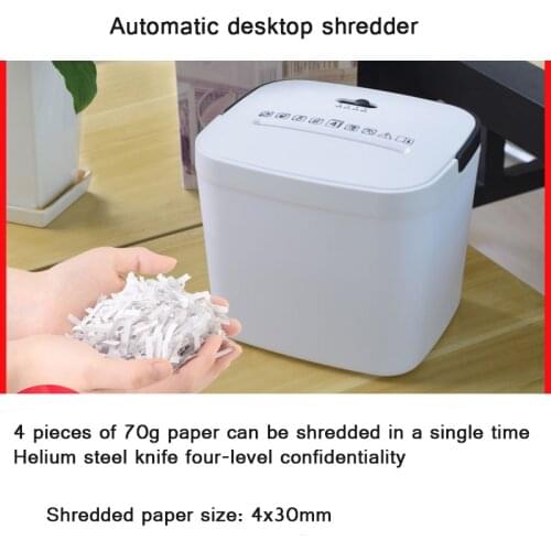 3.5L Mini Portable Document Shredder Particle Silent And Confidential Data Paper Electric Automatic Desktop Shredder