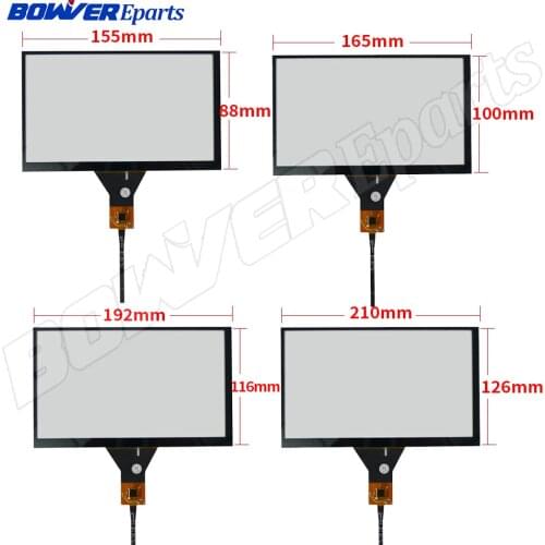 6.2 7 8 9Inch Car DVD Navigation JY-GT911 6pin Capacitive Touch Screen Panel Digitizer 155*88MM 165*100MM 192*116MM 210*126MM