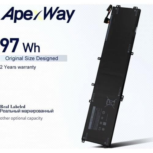 Apexway 11.4V 6GTPY 05041C Laptop Battery For Dell Precision 5520 5530 series Notebook XPS 15 9560 9570 series Notebook 97Wh