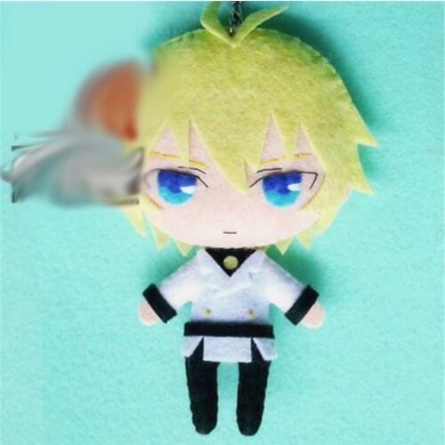 Anime Seraph of the end Cartoon Mikaela Hyakuya Handmade Toy Keychain Bag Cosplay Doll DIY Material for Women Men Gift 1pcs