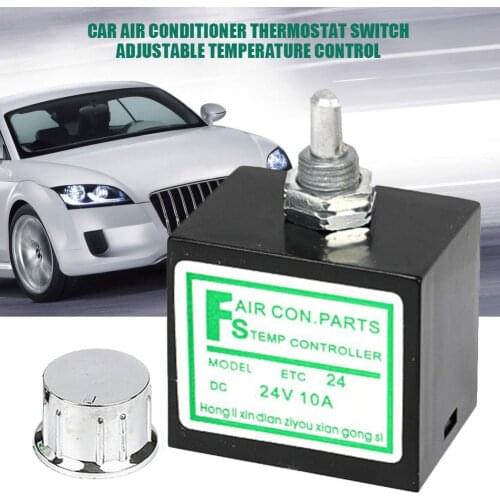 10A Car Air Conditioner Electronic Thermostat Switch Adjustable Temperature Control 24V / 12V With Sensor Rotary Switch