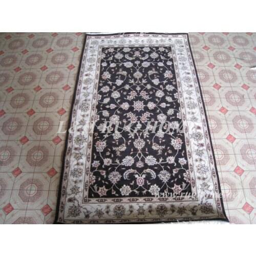 Free shipping 3'X5' 160 Line Persian carpet, Hand knotted persian rug, wool and silk