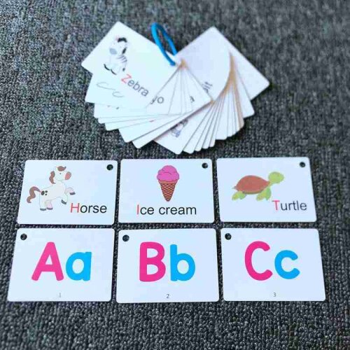 Childrens Educational Early Education Card Animal/Alphabet/number/color/shape/english Card Memory Card Flash T7F0