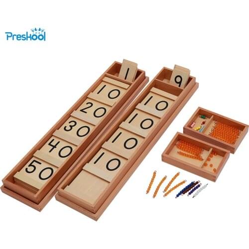 Montessori Math Teens and Tens Seguin Board with Bead Bars Wood Toys Early Childhood Education Preschool Training Baby