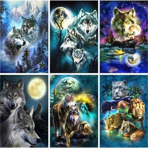 EverShine Diamond Painting 5D Wolf Sale Diamond Embroidery Animals Cross Stitch Rhinestones Art Gift Handwork Home Decor