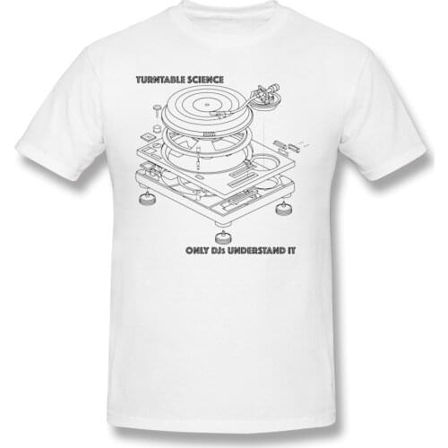 Tyburn Technics Turntable T Shirt Turntable Science T - Shirt Fashion Short Sleeve Tee Shirt 100 Percent Cotton Plus Size Tshirt