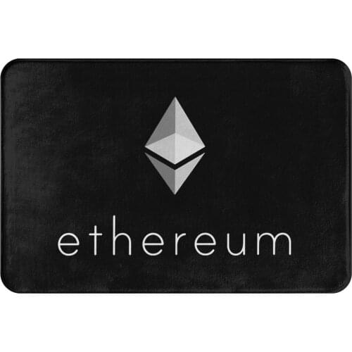 Ethereum Crypto Miners Bath Mat Logo Doormat Kitchen Carpet Outdoor Rug Home Decor