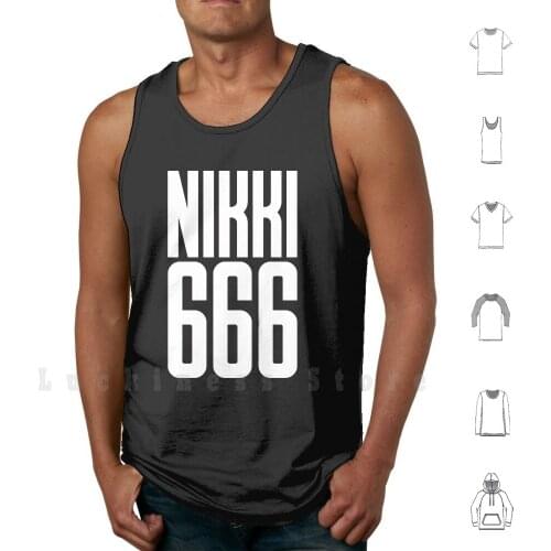 Nikki Sixx 666 Tank Tops Vest 100% Cotton Nikki Sixx Motley Cue Motley Crew Sister Veranda London Brides Of Destruction