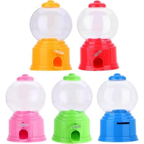 Cute Sweets Mini Candy Machine Bubble Gumball Dispenser Coin Bank Kids Toy