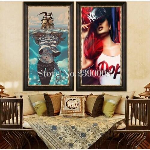 Beautiful Girl Mosaic Painting Full 5D Diy Diamond Painting Cross Stitch Square Diamond Embroidery Home Decor Needlework Crafts