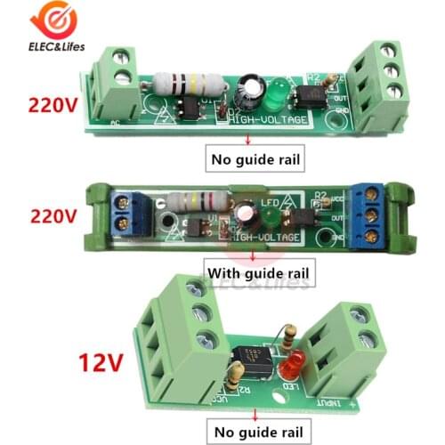 Optocoupler Isolation Module Isolated Board PC817 EL817 12V / 220V 1 Channel No Din Rail Holder PLC Processors module
