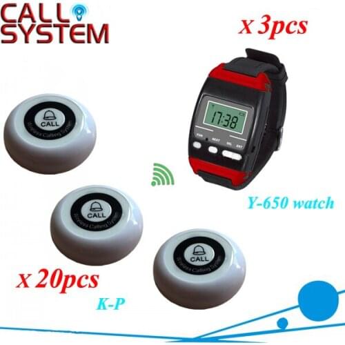 New item Restaurant vibrating pagers system Y-650 with single-key buzzer 20pcs CE certification