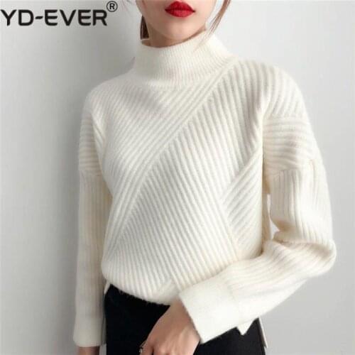 Thick Turtleneck Cashmere Sweater Women 2020 Autumn Winter Knitwear Clothes Tricot Jumper Pull Femme Streetwear Pullover Sweater
