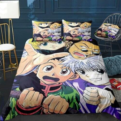 HunterxHunter Duvet Cover Comfortable Quilt Home Decora Design Universal Bedding Set Bedclothes+Pillowcase 3pcs