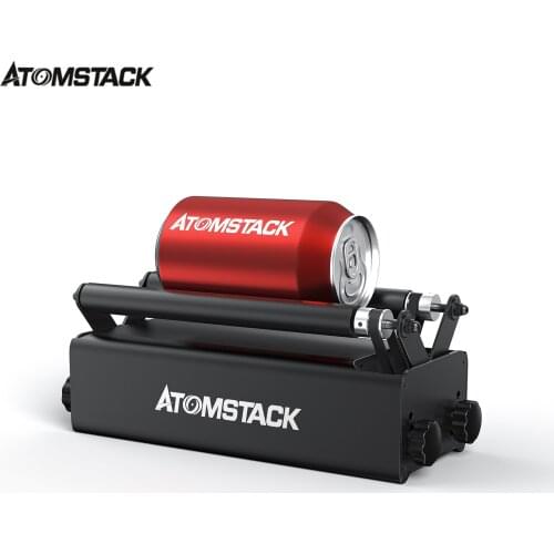 ATOMSTACK R3 Roller for Cylindrical Objects 360° Rotating Engraving Axis 8 Angle Adjustments Engraving Diameter As Small As 4MM