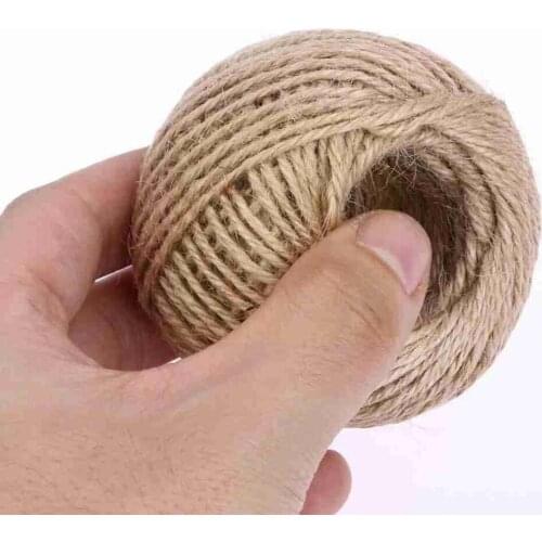 50m Floral Hemp Rope Natural Vintage Country Jute Twine DIY Decoration Wedding Rope Sewing Crafts Hemp Jute Rop For Party M7O2
