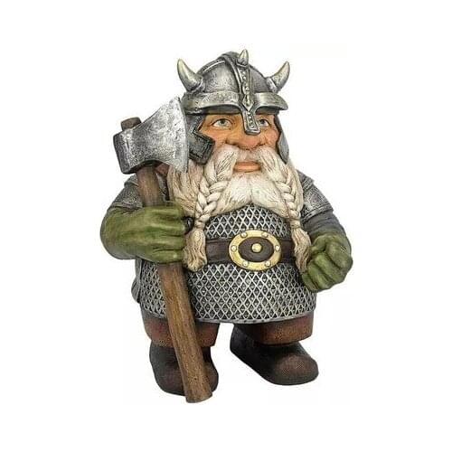Fairy Statue VIKING VICTOR NORSE DWARF GNOME STATUE Garden Ornament Resin Craft Yard Home Garden Decor Outdoor Dropshipping