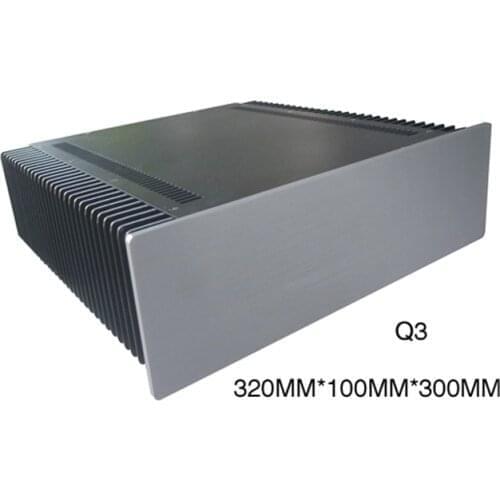 KYYSLB Q3 All Aluminum Panel Amplifier Chassis Preamplifier Class A Amplifier Case Box External Heat Sink Power