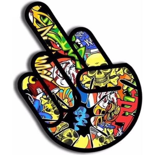 Dawasaru Vinyl Decal Funny SHOCKER BOMB MIDDLE FINGER JDM Auto Moto Car Tuning Stickers Waterproof Accessories 13cm X 11cm