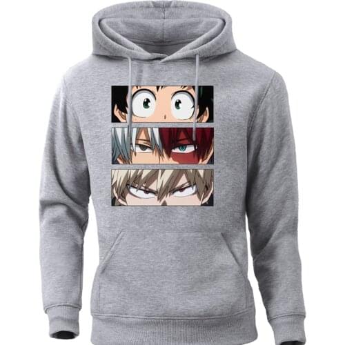 Japanese Anmie My Hero Academia Midoriya Izuku Mens Sweatshirts Pullovers Crewneck Hoodie Sudaderas Hombre Hoodies Tracksuits