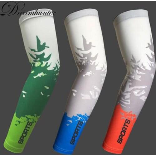 1 pair Cooling Bike Cycling Arm Sleeves ice Anti-UV Running Sports elbow support golf High Elasticity manguito ciclismo 2018