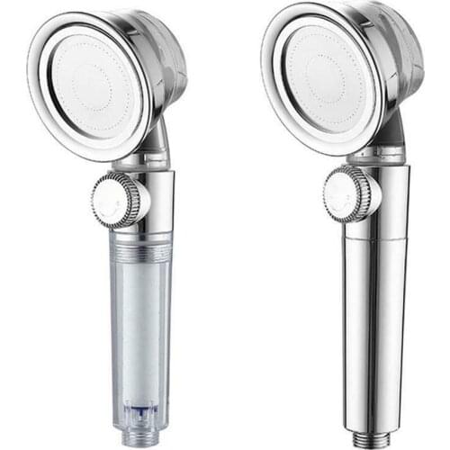 1PC Silver High Pressure Shower Head 360 Rotated Water Saving Hand Held Spray ABS Bathroom Adjustable Faucet Replacement Parts