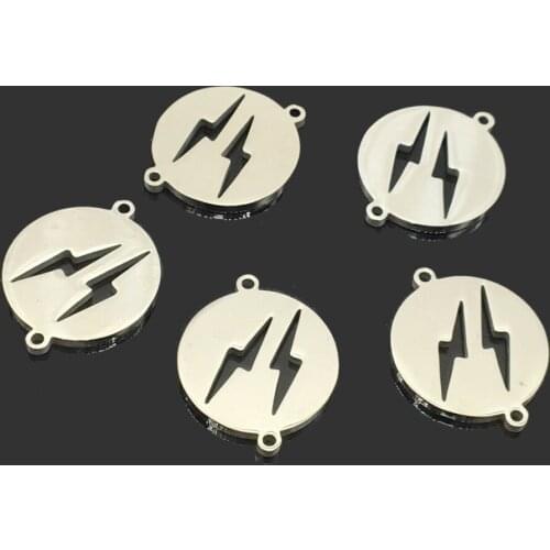 10pcs High Quality Lightning Flash Stainless Steel DIY Bracelet Necklace Connect Charm Stainless Steel Jewelry Accessory Pendant