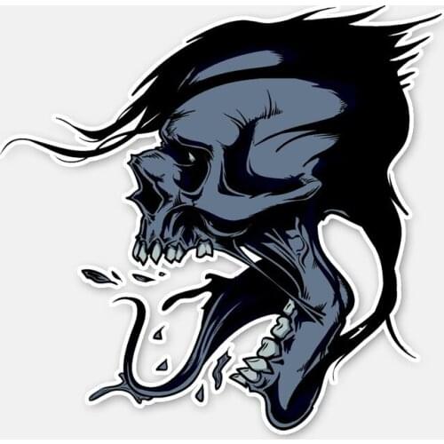 12.7CM*13.3CM Hysteria Skull Motorcycle Helmet Decal Car Window Car Sticker 6-2871