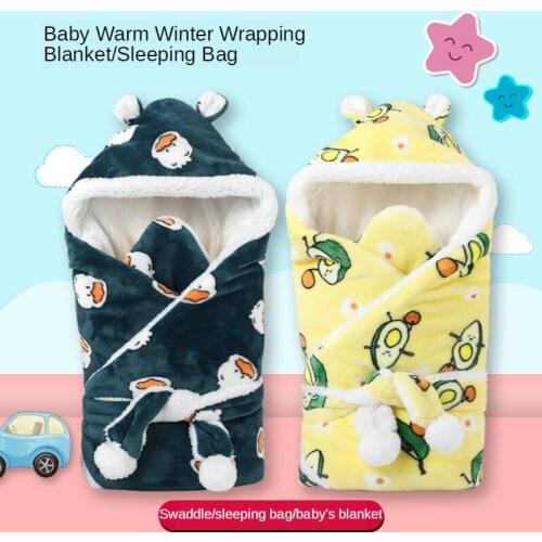 2020 Winter Autumn Flannel Baby Sleeping Bag Envelope for Newborn Baby Bedding Package Sleeping Bag Cartoon Baby Blanket Package