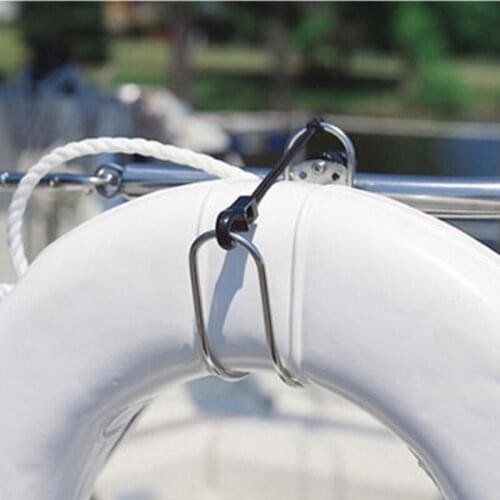 Boat Accessories Marine Stainless Steel Horseshoe Lifebuoy Bracket Life Buoys Ring Holder