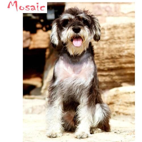 Diamond Embroidery"Schnauzer,Cute Pet Dogs"Animal full square Diy 5d Diamond Painting Cross Stitch dog Mosaic Diamond,Home Decor