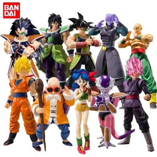 Bandai Dragon Ball Z SHF Chinajoy SDCC Event Exclusive Color Broli Vegetto Frieza Aircra Hit Son Goku Ranchi Anime Figure Gift