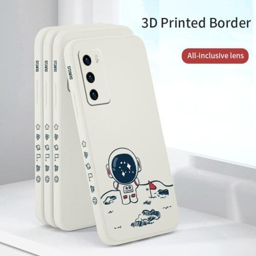 Boarding Astronaut Phone Case For Huawei P40 P40Lite P30 P20 Mate 40 40Pro 30 20 Pro Lite P Smart 2021 Y7a Cover