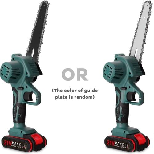 21V Two Battery Mini Electric Saw Rechargeable Wood Spliting Chainsaw One-handed Woodworking Tool for Garden Branch Clip Jigsaw