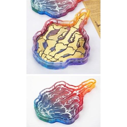 DIY Skull Head Shape Tray Mold for Resin Skull Hand Snake Head Silicone Tray Mold Resin Serving Board Molds Craft Tools T84A