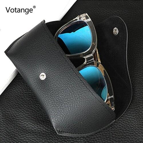PU Leather Glasses Case Cover Sunglasses Holder Box Eyeglasses Solid Storage Box Light PU Sunglasses Pouch Bag E073
