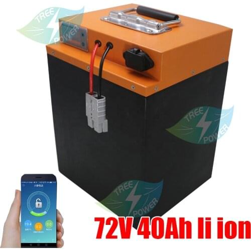 72v 40Ah li-ion battery bluetooth BMS APP lithium ion for 5000w 3000w bicycle scooter bike Motorcycle +5A charger