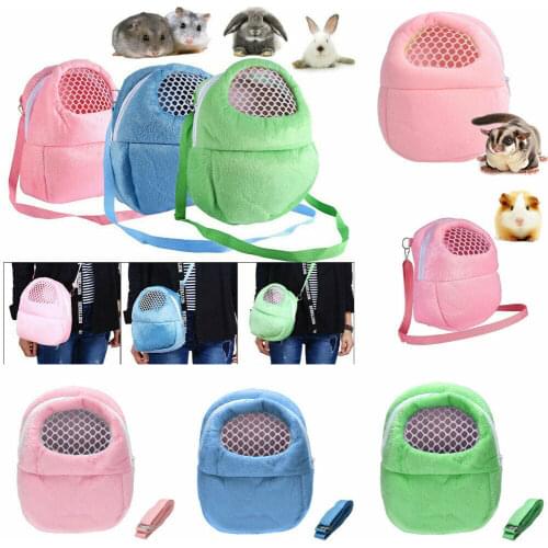 Small Pet Carrier Rabbit Cage Hamster Chinchilla Guinea Pig Carry Pouch Bag Breathable Travel Warm Bags Cages