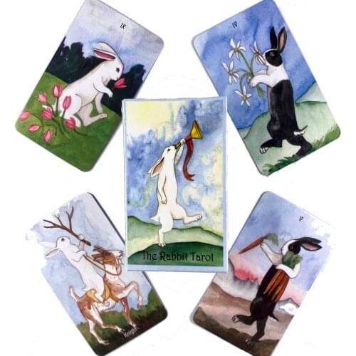The Rabbit Tarot Deck Leisure Party Table Game High Quality Fortune-telling Prophecy Oracle Cards With Guide Book