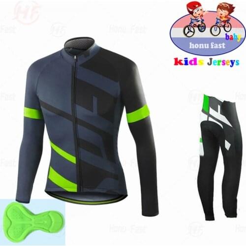 Baby 2022 New Cycling Jersey Set Children Long Sleeve Kids Clothing Competizione Suit Team Uniform Spring Autumn Breathable